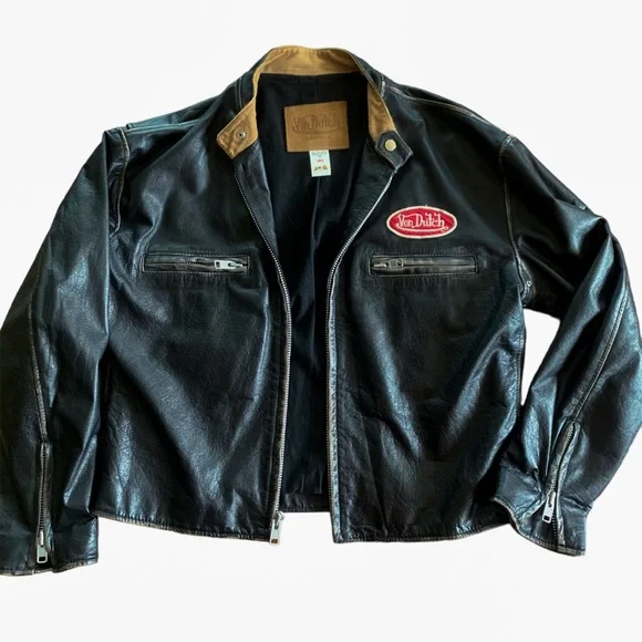 【SALE】y2k Von Dutch effect real leather Von Dutch | Jackets & Coats | Von Dutch Original Vintage